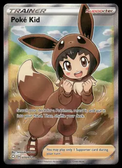 Pokemon Cards Poke Kid 070/072 Shining Fates Ultra Rare NM - Image 1