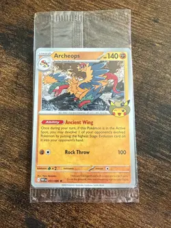 Pokemon ARCHEOPS Field Museum Chicago Pikachu Stamp Sealed Promo Card IN HAND - Image 1
