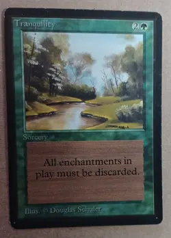 Mtg Beta card lot: Tranquility/Death Ward/Mesa Pegasus/Ironroot Treefolk. MP - Image 5