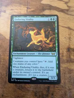 Enduring Vitality - Duskmourn: House of Horror - Rare - NM (see pics) MTG - Image 1