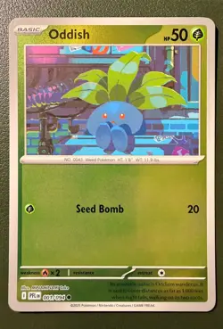 Pokemon TCG Oddish 1/94 Phantasmal Flames Reverse Holo NM - Image 1