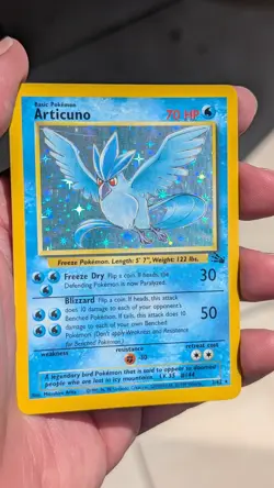 ❄ Vintage Pokemon TCG - Fossil - ❄ Articuno Holo Rare 2/62 Holo NM ❄ - Image 2
