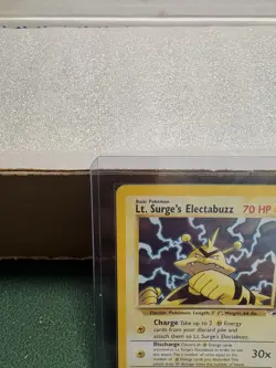 Pokemon TCG: Lt. Surge's Electabuzz Holo Rare Gym Heroes #6/132 2000 - LP - Image 2