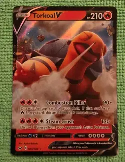 Torkoal V 024/202 - Pokemon TCG Sword & Shield (2020) - NM - Holo Ultra Rare - Image 1