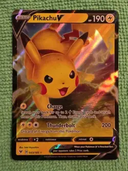 2020 Pokemon SWSH Pikachu Vivid Voltage #043/185 Holo Ultra Rare - Image 1