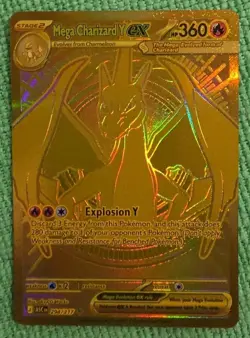 Mega Charizard Y EX 294/217 Gold Hyper Rare, Ascended Heroes, Pokemon TCG - Image 1