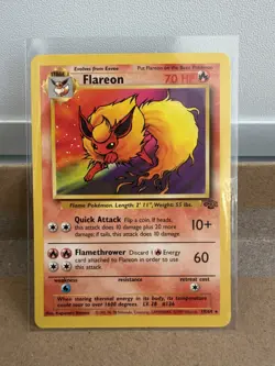 Pokemon TCG - FLAREON 19/64 Non-Holo Rare Jungle Set Unlimited WOTC 1999 [MINT] - Image 1