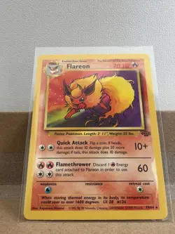 Pokemon TCG - FLAREON 19/64 Non-Holo Rare Jungle Set Unlimited WOTC 1999 [MINT] - Image 4