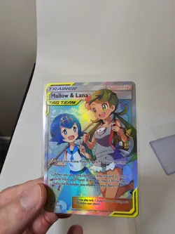 Mallow and Lana Tag Team 231/236 Pokemon TCG Cosmic Eclipse Full Art Holo - Image 3