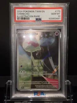 Pokemon TCG Chimecho 179/167 Twilight Masquerade Illustration Rare Card - PSA 10 - Image 2