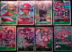 One Piece TCG 8 SR card lot JP Chopper Vivi Perona Stussy Tashigi - Image 1