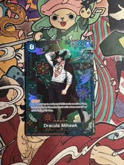 One Piece Dracule Mihawk OP12-030 (SP) The Azure Sea’s Seven (OP14) English NM - Image 1