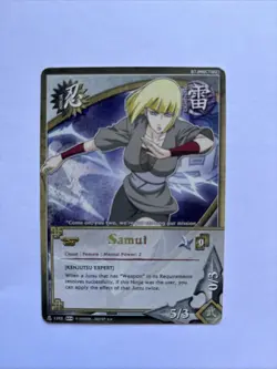 Samui, Foil Text Only, Rare Card, 1st Edition Naruto ccg tcg - Image 2