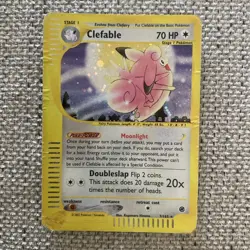 2002 Clefable - 7/165 - Pokemon Expedition Holo Rare Card Vintage MP - Image 1