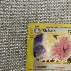 2002 Clefable - 7/165 - Pokemon Expedition Holo Rare Card Vintage MP - Image 3