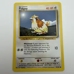 Pokemon TCG Base Set Pidgey Card 57/102 Vintage Wotc Card LP - Image 1