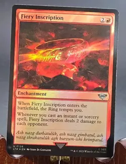 Fiery Inscription Universes Beyond: the Lord of the Rings MTG Foil LP - Image 1