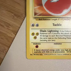 Vintage 1999 Pokemon TCG Jungle ELECTRODE Non-Holo Rare 18/64 HP (Damaged) - Image 2