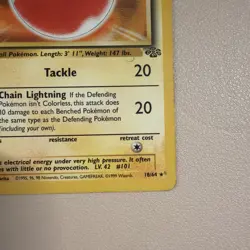 Vintage 1999 Pokemon TCG Jungle ELECTRODE Non-Holo Rare 18/64 HP (Damaged) - Image 3