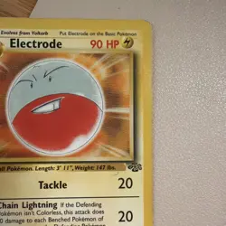 Vintage 1999 Pokemon TCG Jungle ELECTRODE Non-Holo Rare 18/64 HP (Damaged) - Image 4