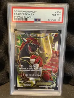 Groudon EX 150/160 eng XY Primal Clash Full Art Holo Pokemon TCG PSA 8 - Image 1