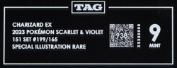 2023 Pokemon SV 151 Set 199/165 Charizard EX SIR TAG 9 (938) - Image 3