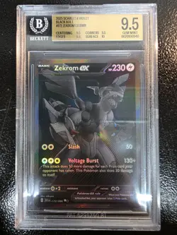 Pokemon TCG - Zekrom EX - Black/White Flare - 172/086 - Beckett 9.5 - Image 1