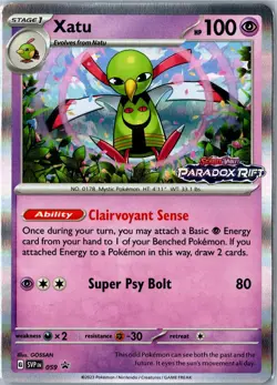 Xatu (Prerelease) Scarlet & Violet Promo 059 Rare Holo Lightly Played - Image 1