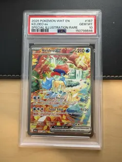 Pokemon TCG Keldeo EX White Flare Card 167/086 - PSA 10 - Image 1