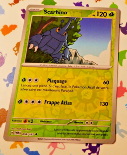 Pokemon Card Reverse Holo Carte Scarhino 008/167 TWM FR Mint - Image 1