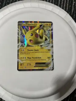 Pokemon TCG Pikachu EX XY174 Promo Holo Card LP - Image 1