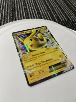 Pokemon TCG Pikachu EX XY174 Promo Holo Card LP - Image 2