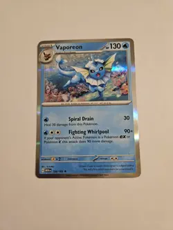Vaporeon - 134/165 - Holo Rare - Scarlet & Violet 151 - Pokemon Card - Image 1