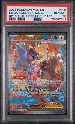2025 POKEMON MEG EN-MEGA EVOLUTION #182 MEGA KANGASKHAN EX PSA 10 - Image 1