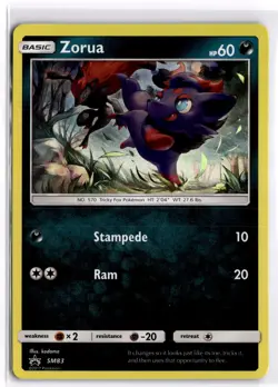 Pokemon TCG Zorua SM83 Sun & Moon Black Star Promo - Image 1