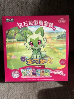 IN STOCK 2026 Pokemon TCG S-Chinese Exclusive Gem Pack Badge Set NEW Sealed Case - Image 1