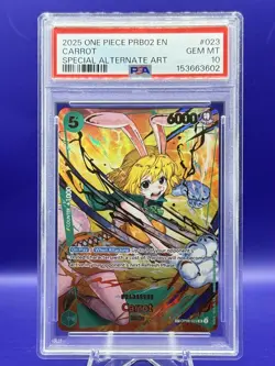 One Piece Carrot SP OP08-023 PRB02 The Best- Vol. 2 Foil PSA 10 Gem Mint - Image 1