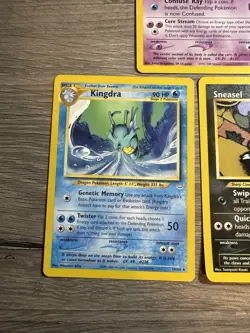 Pokemon Wotc Neo Revelation 3 Rare Vintage Card Collection Lot Starmie Kingdra - Image 2