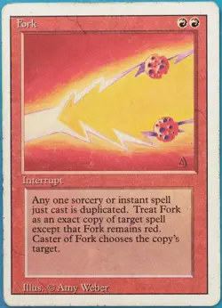 Fork Revised VHP/DAMAGED (Red Rare Reserved List MTG Magic Card) 518643 ABUGames - Image 1
