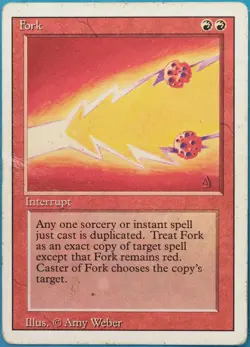Fork Revised VHP/DAMAGED (Red Rare Reserved List MTG Magic Card) 518681 ABUGames - Image 1