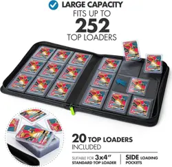 Funguys Toploader Binder, Trading Card Binder Storage, 252 9 Pocket Top Loader B - Image 3