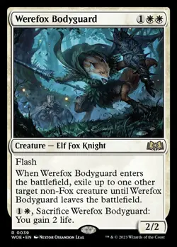 x1 Werefox Bodyguard - Foil R MTG Wilds of Eldraine M/NM, English - Image 1