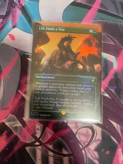 MTG - LIFE FINDS A WAY - RARE - BORDERLESS - FOIL - NM - REX - Image 1