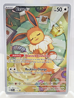 Pokemon TCG Eevee SVP173 Scarlet & Violet Promo Holo Card NM Near Mint - Image 1