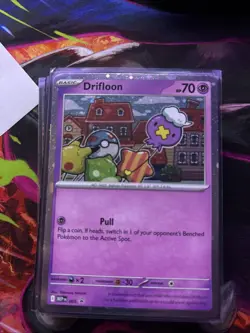 Pokemon TCG Drifloon 005 Mega Evolutions Black Star Promo Holo - Image 1
