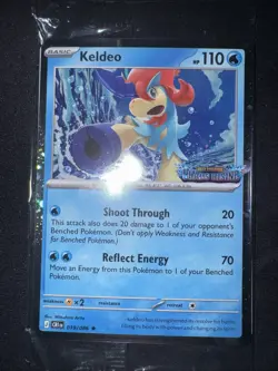 Pokemon TCG Keldeo 019/086 Chaos Rising STAMPED Sealed Promo! - Image 1