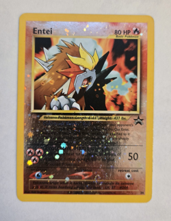 SWIRL - Entei 34 Promo Wizards WOTC Black Star Promos Pokemon Reverse Holo MP - Image 1