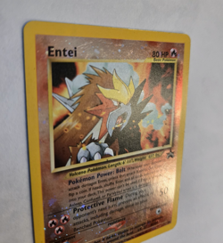 SWIRL - Entei 34 Promo Wizards WOTC Black Star Promos Pokemon Reverse Holo MP - Image 2
