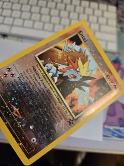 SWIRL - Entei 34 Promo Wizards WOTC Black Star Promos Pokemon Reverse Holo MP - Image 5