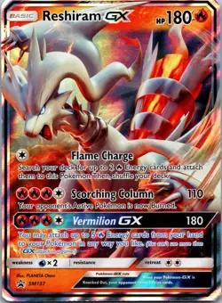 Reshiram GX - SM137 Sun & Moon Promo Pokemon TCG Holo P HP - Image 1